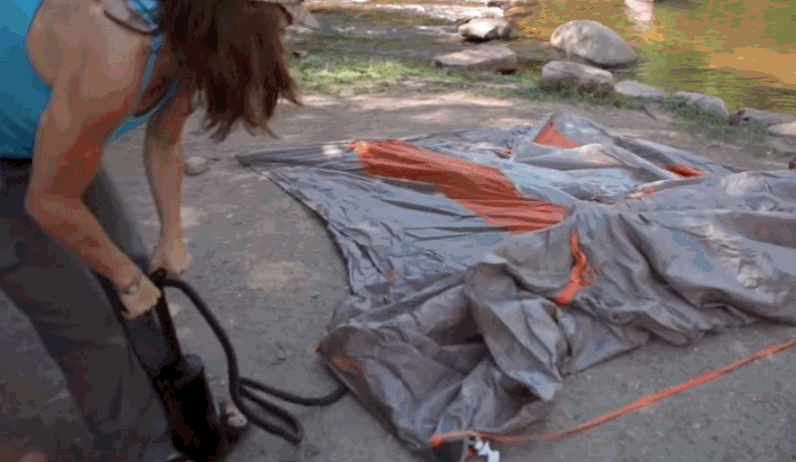 inflatable tent camping hacks