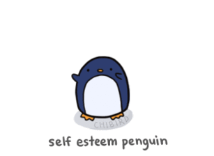 self esteem penguin #wednesdaywisdom GIFs